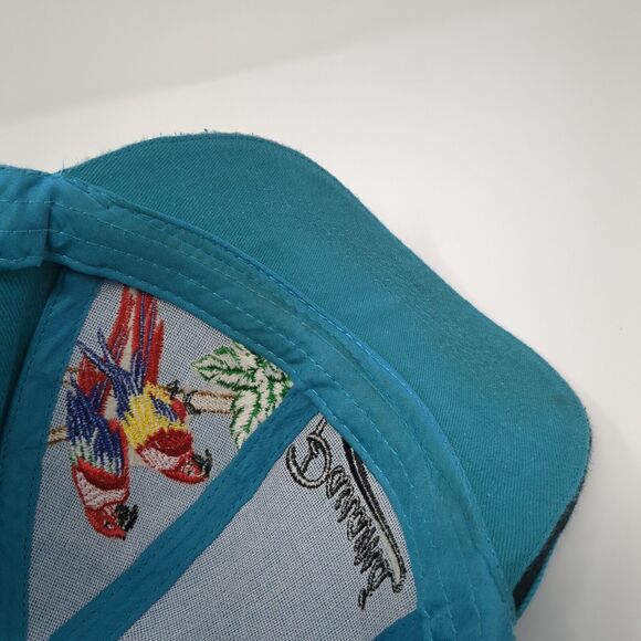 Panaman Strapback Hat Blue One Size Adjustable Embroidered Parrot Mega Sport - Picture 7 of 8